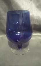 Vintage Cobalt Blue Large Brandy Glass