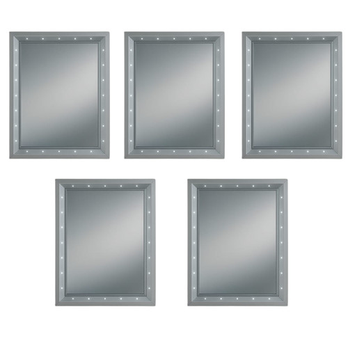 Wall mounted 50x60cm silver - 5x,
