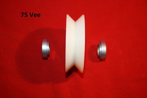 75mm nylon vee pulley - 75mm,