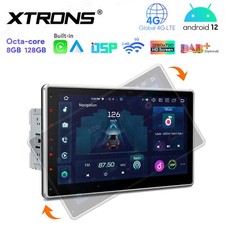 Double DIN 10.1" Rotatable Screen Android 14 8-Core 8+128GB Car Stereo GPS Radio