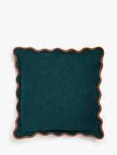 Scalloped edge Peacock Cushion Case