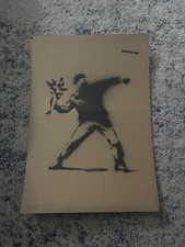 Banksy Dismaland Cardboard Art FLOWER THROWER