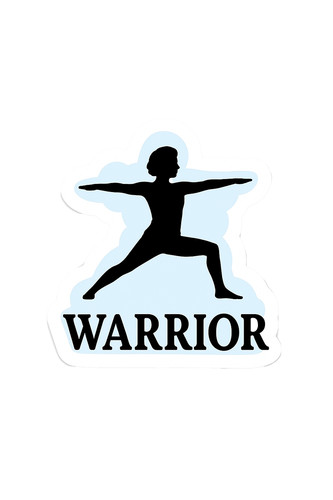 Yoga warrior pose vinyl - yoga,