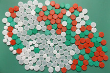 Milk Bottle Tops Lids Caps Counters Kids Art Crafts School Upcycle Projects