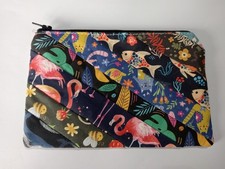 Handmade Lined Fabric Large Organic Cotton Coin Purse : Unique Patchwork Design