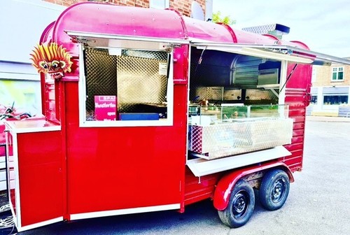 Food bar trailer red - bar,