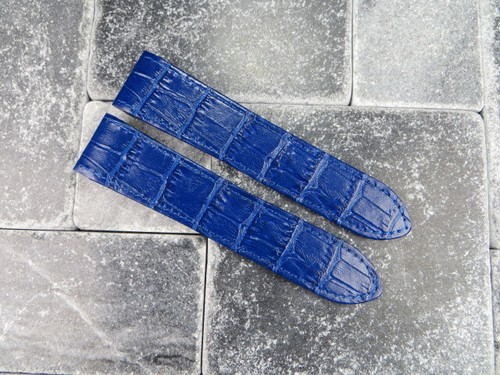 Leather strap blue - 24.5,