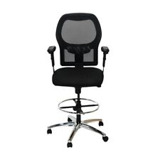 Ahrend: 160 Type Draughtsman Chair in Black Fabric - Aluminium Base 55 - 75cm