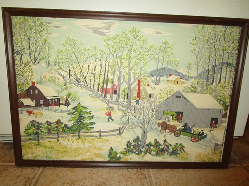Vintage grandma moses - vintage,