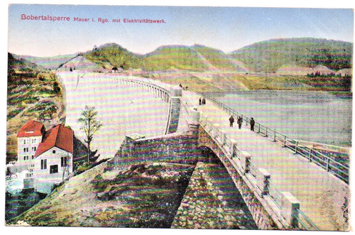 Postcard 1913 bobertal dam - 1913,