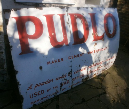 Enamel sign vintage original - sign,