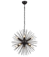 Matte Black Retro Chandelier