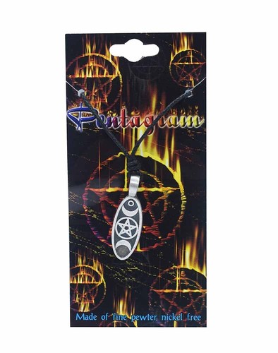 Pewter pentagram pendant - pewter,