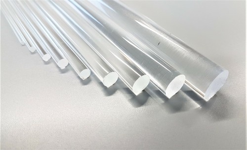 Plastics rods round clear - plastics,