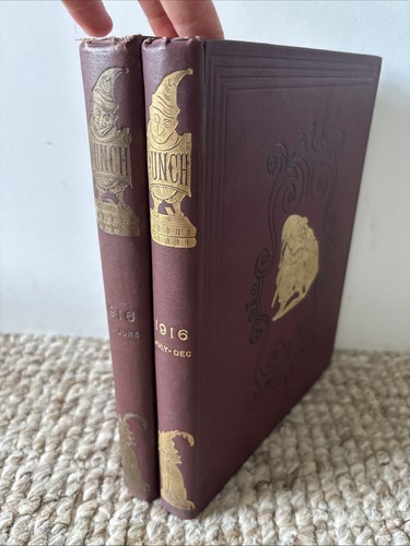 Punch magazine 1916 bound - punch,
