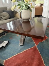 Pear Wood 1000x 700 Top  And 420 High . With Hand Made Aluminum Curved Leg