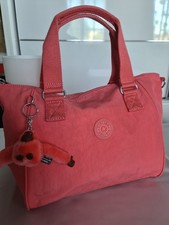 Kipling Fresh Coral Handbag 24×26×13cm RHONDA Monkey Used  Exc Cond no strap