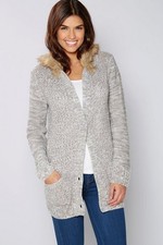 Long Line Faux Fur Trimmed