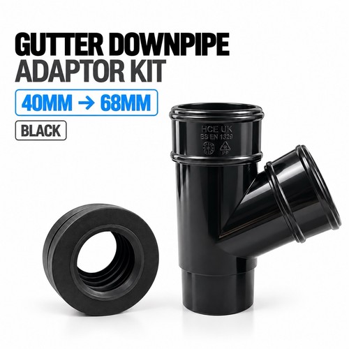 Gutter downpipe tee - tee, adaptor
