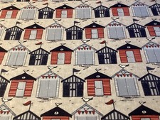 Half Metre Beach Huts Cotton