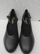 Capezio TeleTone Tap Dance Shoes, Black, Leather, Women’s Size 9.5