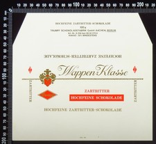 4 Original Vintage Trumpf (Germany) 100g Wappen Klasse Chocolate Wrappers 1960s?