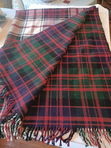 Reversible tartan plaid - , wool