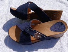 Ladies scholl navy blue suede - scholl,
