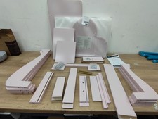 HOMCOM Kids Dressing Table Set Vanity Set w/ Drawer, Mirror - Pink