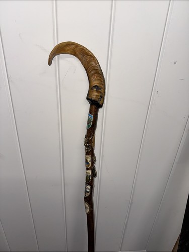 Vintage walking stick cane ram - stick,