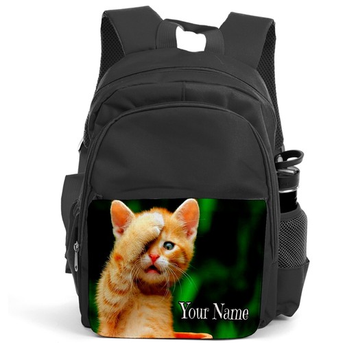 Personalised cat backpack - cat,