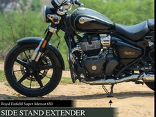 SIDE STAND BASE EXTENDER BLACK