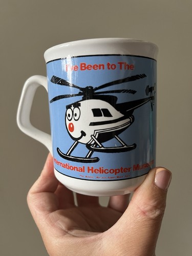 Vintage helicopter museum mug - museum,