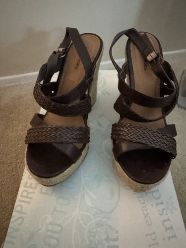 Maurice brown wedge - brown,