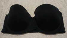 Primark Wired And Padded Strapless Black Bra UK Size 34D