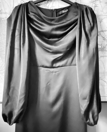 Nwt black satin look - look, maxi
