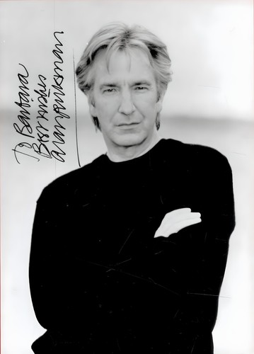 Alan rickman signed photograph - rickman,
