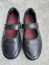 Clarks Girls Black Leather