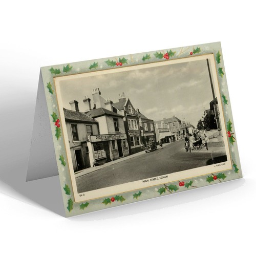 Xmas notelet vintage surrey - xmas,