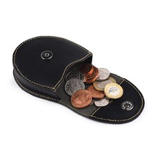 Real Leather Coin Tray Purse