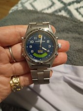 This is a vintage Timex Expedition Indiglo WR 50M men's watch
