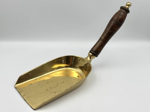 Vintage brass coal scoop - brass,