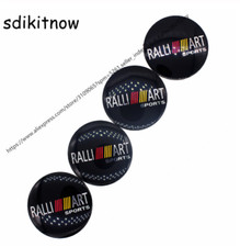4Pcs 56mm Wheel Auto Center Cap Badge Emblem Hub Cover For Mitsubishi Ralliart
