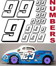 WHITE w/Black (#9's) Racing