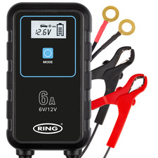 Ring SMARTCHARGE 6A Car Motorcycle Battery Charger & Maintainer 6V 12V