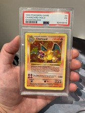 1999 Pokemon Game Shadowless #4 Charizard Holo PSA 1 PR