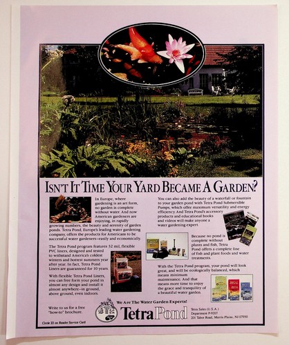Vintage tetra pond - pond, ad