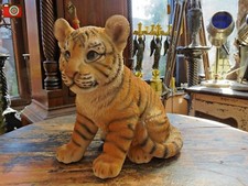 Sitting tiger cub vivid - tiger, by