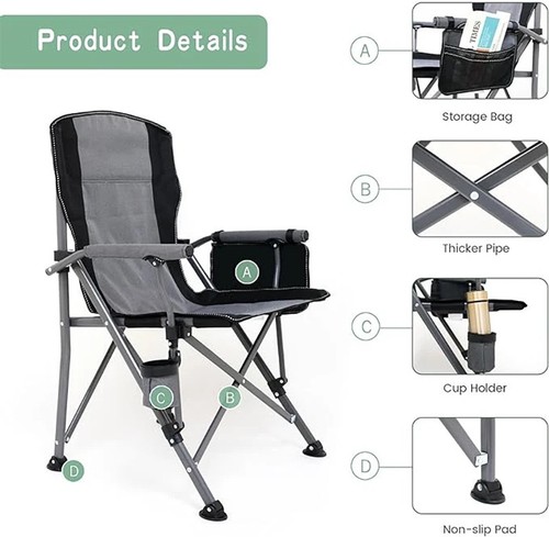 Deluxe folding camping chair - deluxe,