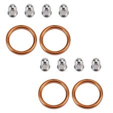 4 Exhaust Gaskets & 8 Cap Nuts